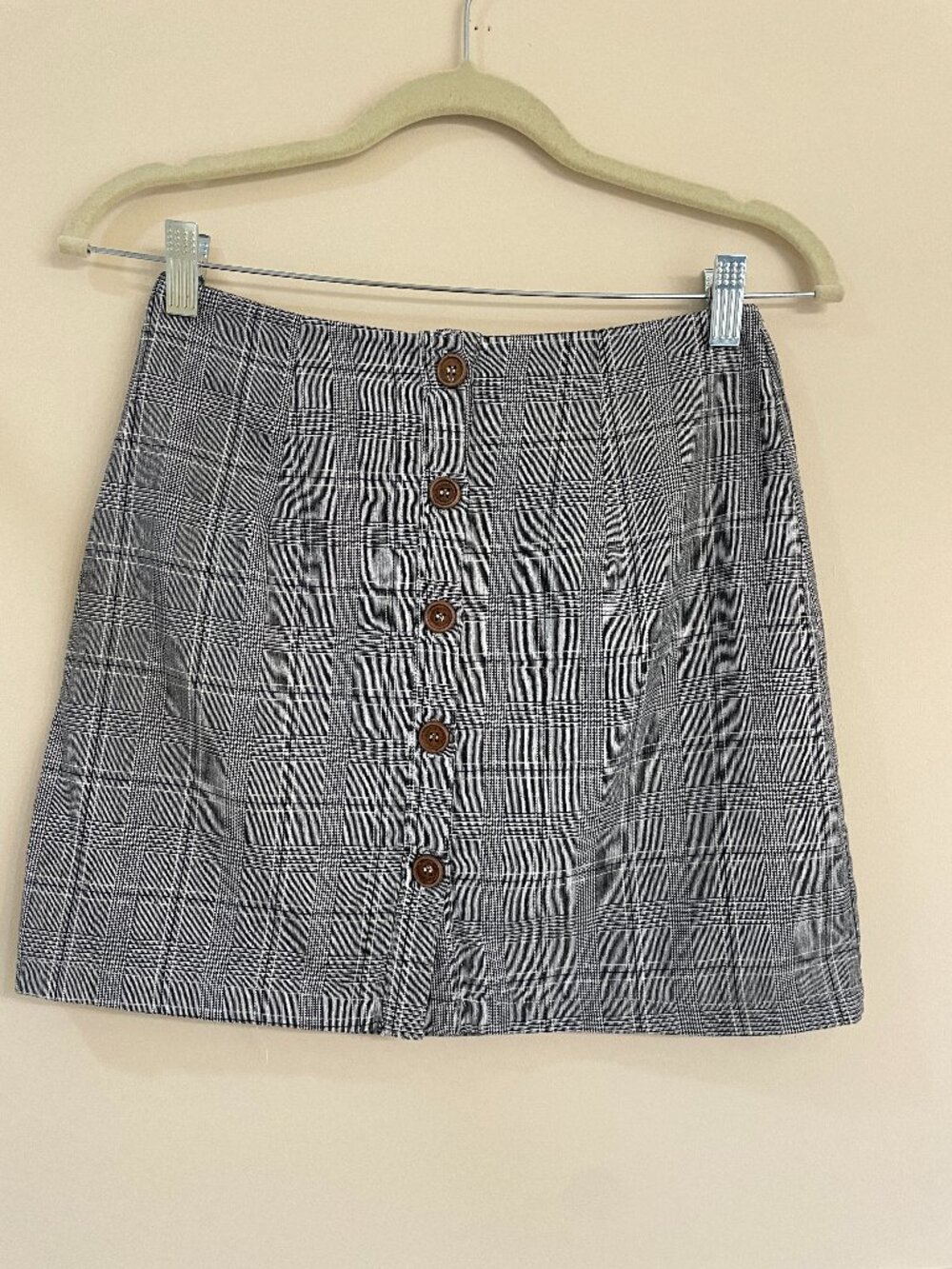 Showpo - Plaid Button Front Mini Skirt High Waist Preppy - Size S